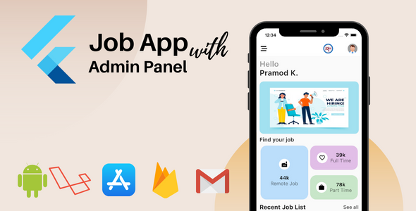 Flutter Job Portal App With Admin Panel Graphicfort